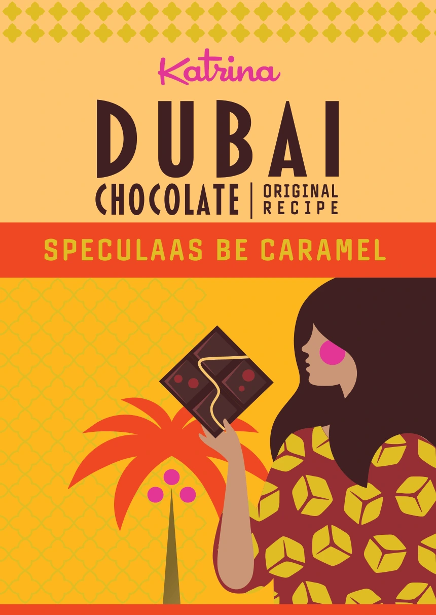 Katrina Speculaas Be Caramel gold foil packaging